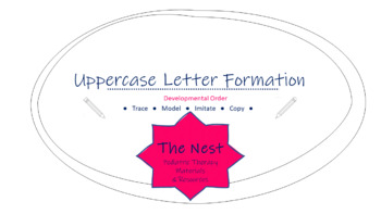 Preview of Uppercase Letter Formation - Developmental Sequence