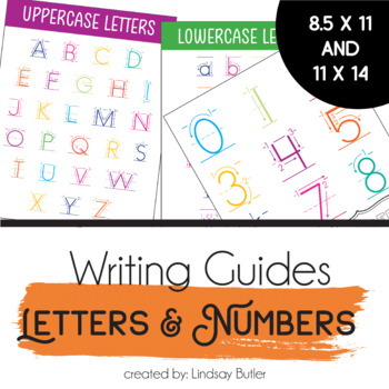 Preview of Uppercase Letter & Number Writing Guides