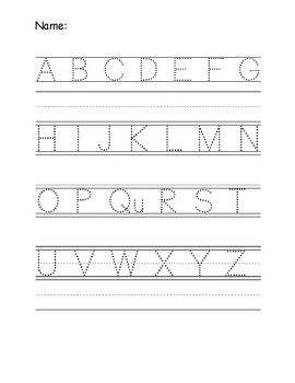 Uppercase Letter Practice by More Than a Little Love Creations | TPT