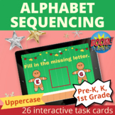 Uppercase Letter Sequencing Boom Cards Christmas Alphabet 