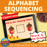 Uppercase Letter Sequencing Boom Cards Fall Thanksgiving A