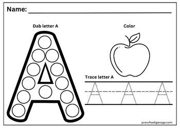 Uppercase Letter Worksheets. Dab, color and trace the letter. | TPT