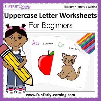 uppercase letter worksheets for beginners by fun early