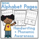 50% Uppercase Letter Writing,  Alphabet Tracing Worksheets