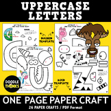 Uppercase Letters One Page Paper Craft Set
