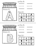 Uppercase Letters - TRACE, WRITE, and FIND Alphabet Center