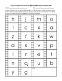 Uppercase & Lowercase Alphabet/Letter Sound Screening Form