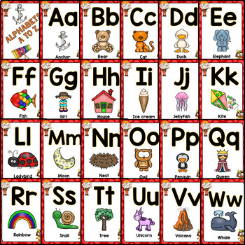 Uppercase & Lowercase Alphabet Posters Crazy Kids Classroom Theme