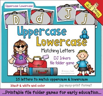 Preview of Uppercase Lowercase File Folder Game - Matching Letters Activity