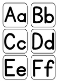 Uppercase Lowercase Letter Alphabet Flashcard Aa-Zz