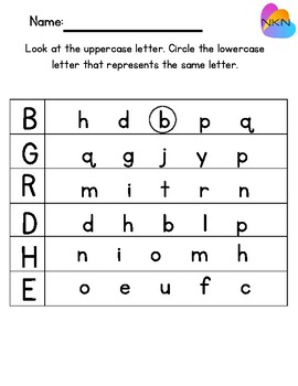 Uppercase & Lowercase Letter Identification by Nelly's Knowledge Nuggets