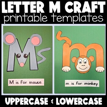 Letter M Craft | M is for Mouse | m is for monkey | ABC Alphabet Letter ...