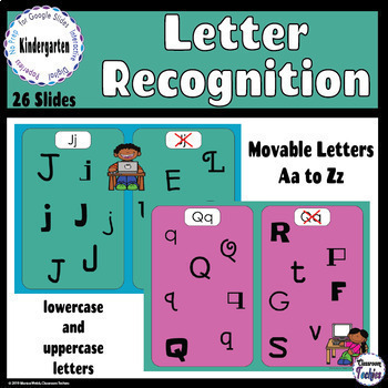 Preview of Uppercase & Lowercase Letter Recognition - GOOGLE SLIDES - Distance Learning