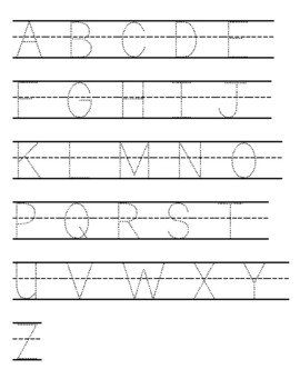 Uppercase & Lowercase Letter Tracing by Michelle Verhoff | TPT