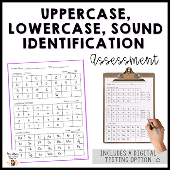 Preview of Uppercase, Lowercase, Sound Letter Identification Assessment