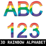 Uppercase Rainbow Alphabet Letters And Numbers - KG 3D Toy