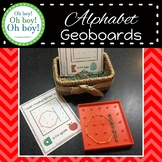 Uppercase and Lowercase Alphabet Letter Geoboard Cards
