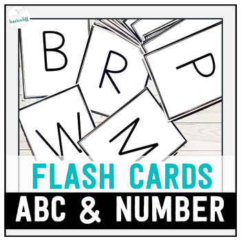 Preview of Uppercase and Lowercase Alphabet Letters and Numbers 1 - 20 Flash Cards