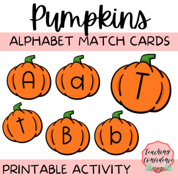 Uppercase and Lowercase Alphabet Match Pumpkins - Printable Autumn Activity