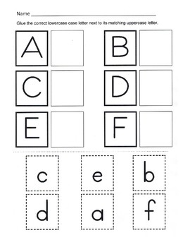 Alphabet Stamping: Same Letter, Matching Uppercase and Lowercase Letter