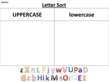 Preview of Uppercase and Lowercase Alphabet Sort - Computer Literacy Center
