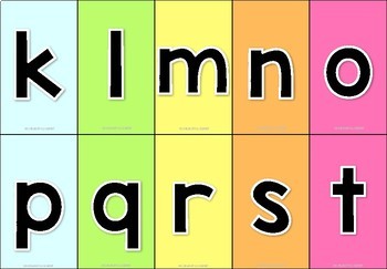 uppercase and lowercase alphabet strips by that one happy classroom