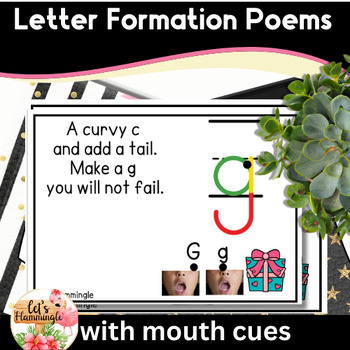 Preview of Alphabet letter formation poems rhymes handwriting practice