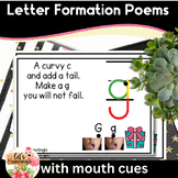 Alphabet letter formation poems rhymes handwriting practice