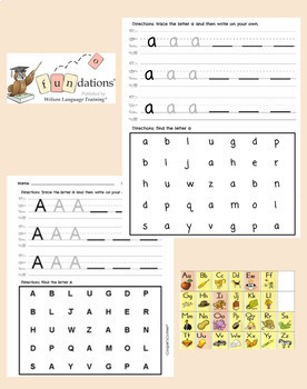 Preview of Uppercase and Lowercase Fundations Practice