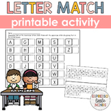 Uppercase and Lowercase Letter Alphabet Match Printable Wo