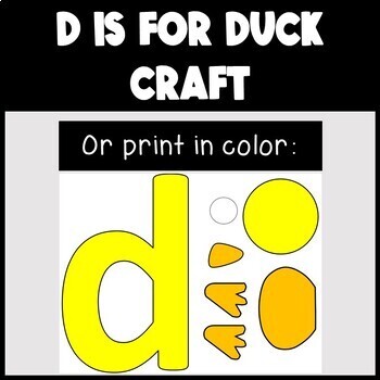 Letter D Craft | D is for Dog Craft | d is for duck craft | ABC ...