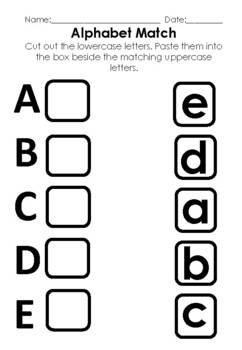 Uppercase and Lowercase Letter Match by Blue Medow Materials | TPT