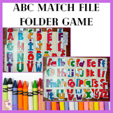 Uppercase and Lowercase Letter Match File Folder Game