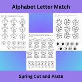 Uppercase and Lowercase Letter Match, Set of 3 Spring Work