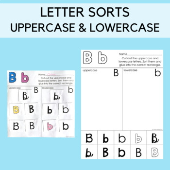 uppercase and lowercase letter sorts an a z alphabet pack tpt