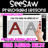 Uppercase and Lowercase Letters Building Bricks | SeeSaw A