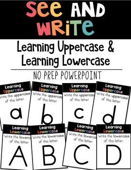 Preview of Uppercase and Lowercase Letters (Learn to Write) PowerPoint