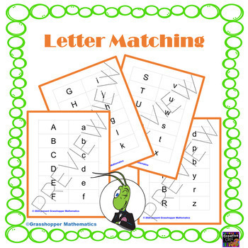 Preview of Uppercase and Lowercase Matching Worksheet Google Practice