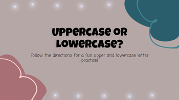 Preview of Uppercase and Lowercase Practice Game