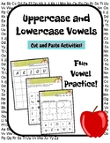 Uppercase and Lowercase Vowels. Cut and Paste Activities.