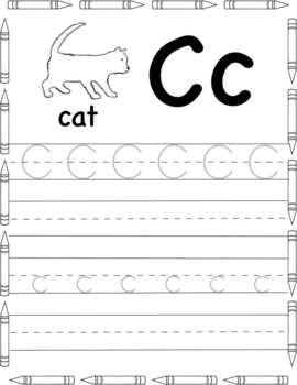 Uppercase and Lowercase Writing - Crayon Theme Border by Educate Little ...