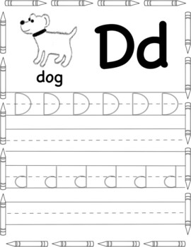 Uppercase and Lowercase Writing - Crayon Theme Border by Educate Little ...
