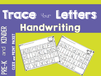 Preview of Uppercase and Lowercase letter tracing