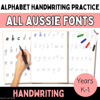 Preview of Uppercase and lowercase alphabet handwriting- NSW font