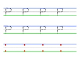 1" tracing/copying: Letter P (visual dot cues)