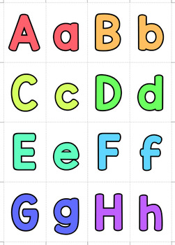 Uppercase to Lowercase Letters Matching Cards BUNDLE | Self-Checking Option