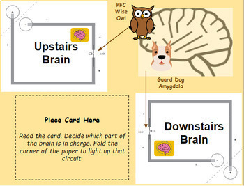Preview of Upstairs Downstairs Brain Circuit Activity - SEL, STEM, Hand Model of Brain