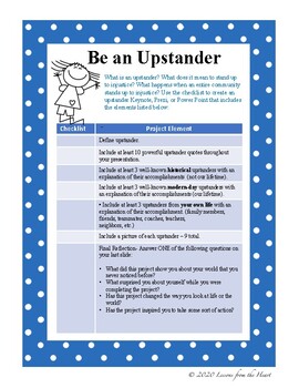 Preview of Upstander Digital Project - Bully Curriculum