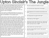 Upton Sinclair's The Jungle Document & Political Cartoon Analysis