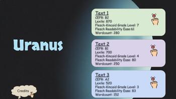 Preview of Uranus  (3 Leveled Readers with online activities)